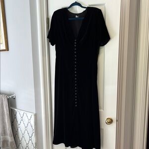 Kooples Black velvet button up dress
